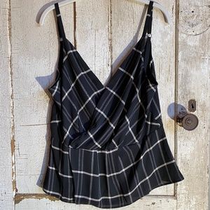 cabi Check Crossover Cami - Size 8 (fitted) - New, never worn, no tags.